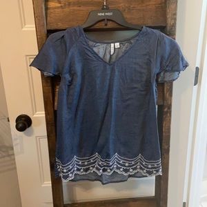 Elle small denim blouse
